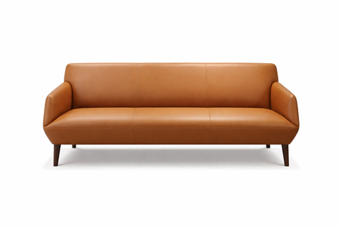 SF-215 Grain Leather Office Sofa Set – 3+1+1 Reception Sofa