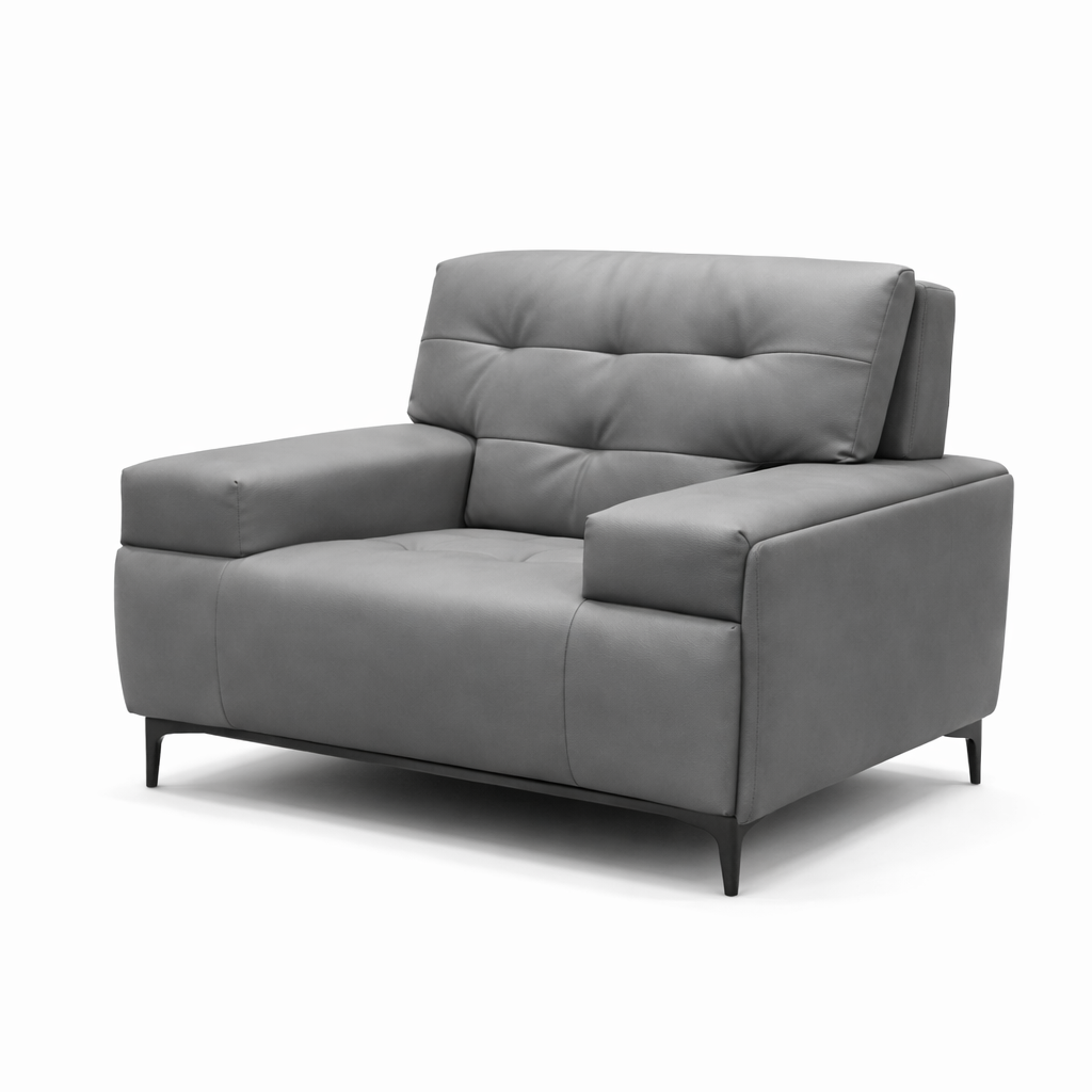 SF-239 Genuine Leather Office Sofa Set – 3+1+1 Reception Sofa