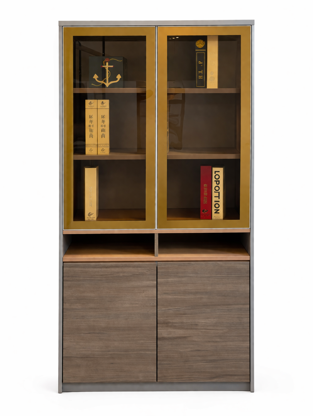 SHN-2-080 Modern Glass Display Cabinet – 80 × 190 cm