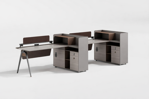 YD-1813-1 Modern Office Workstation Desk with Side Storage – 140 × 120 cm