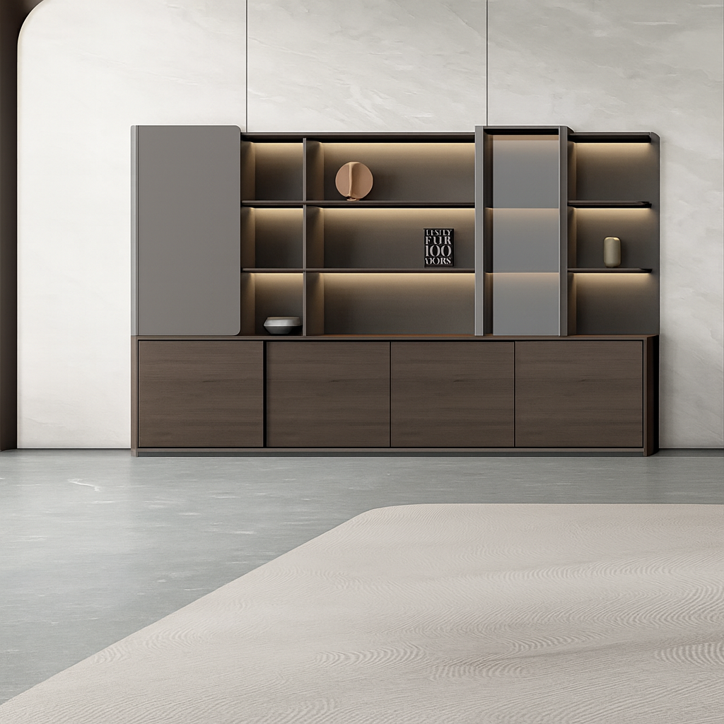 Huimei HZ-280-1 Executive Book Cabinet – Modern Storage Unit (280 × 190 cm)