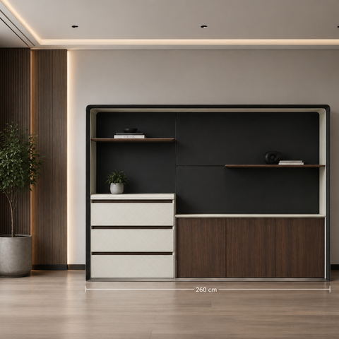 Huimei Ascent Series Office Cabinet White and Brown Color, H06-B