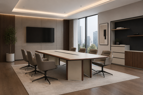 Huimei Ascend Series Gaily Work Office Table – White & Brown
