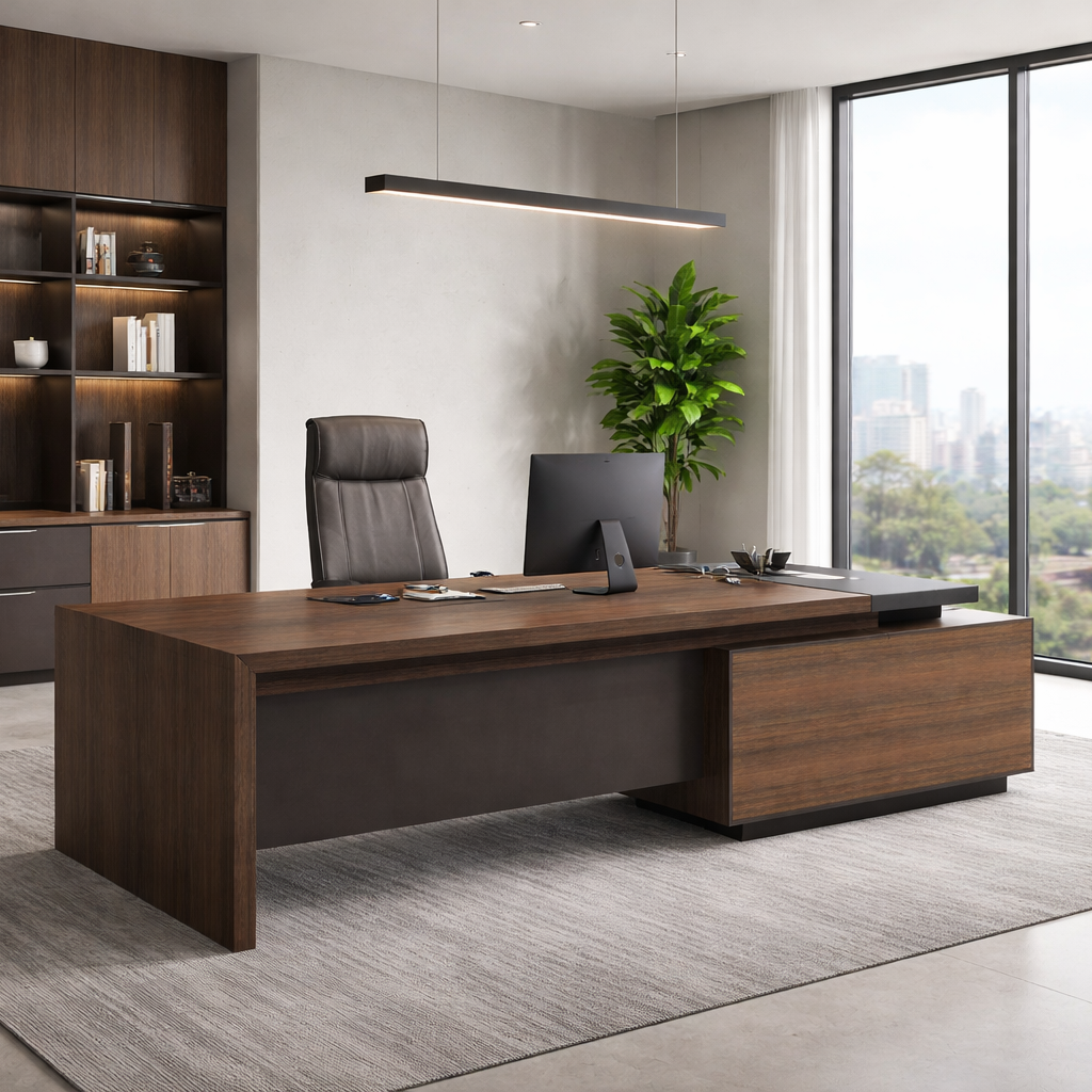 طاولة مكتب المديرين التنفيذيين من Huimei طراز BT-240 – 240×230×75 سم