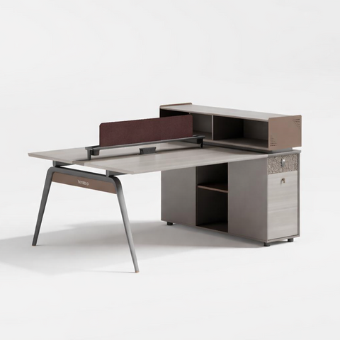 Huimei YD-1813 Office Workstation White Oak Color
