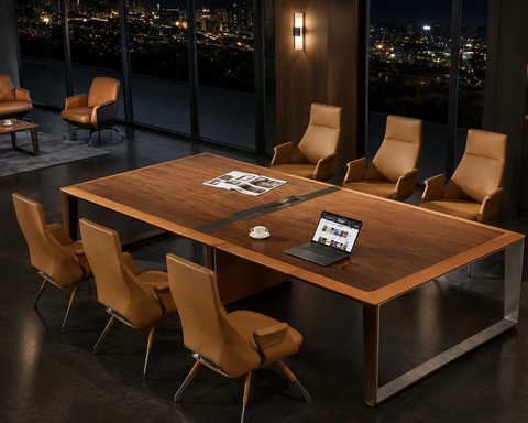 Huimei Edge Series Office Meeting Table, Forster Yellow Color