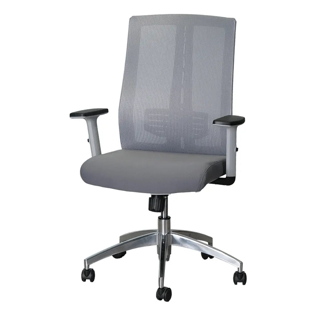 Huimei EX-912 Mid Back Mesh Office Chair with Adjustable Armrests – Grey Huimei Furniture