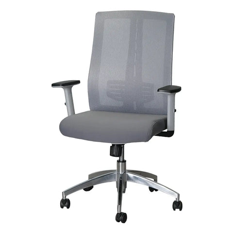 Huimei EX-912 Mid Back Mesh Office Chair with Adjustable Armrests – Grey Huimei Furniture