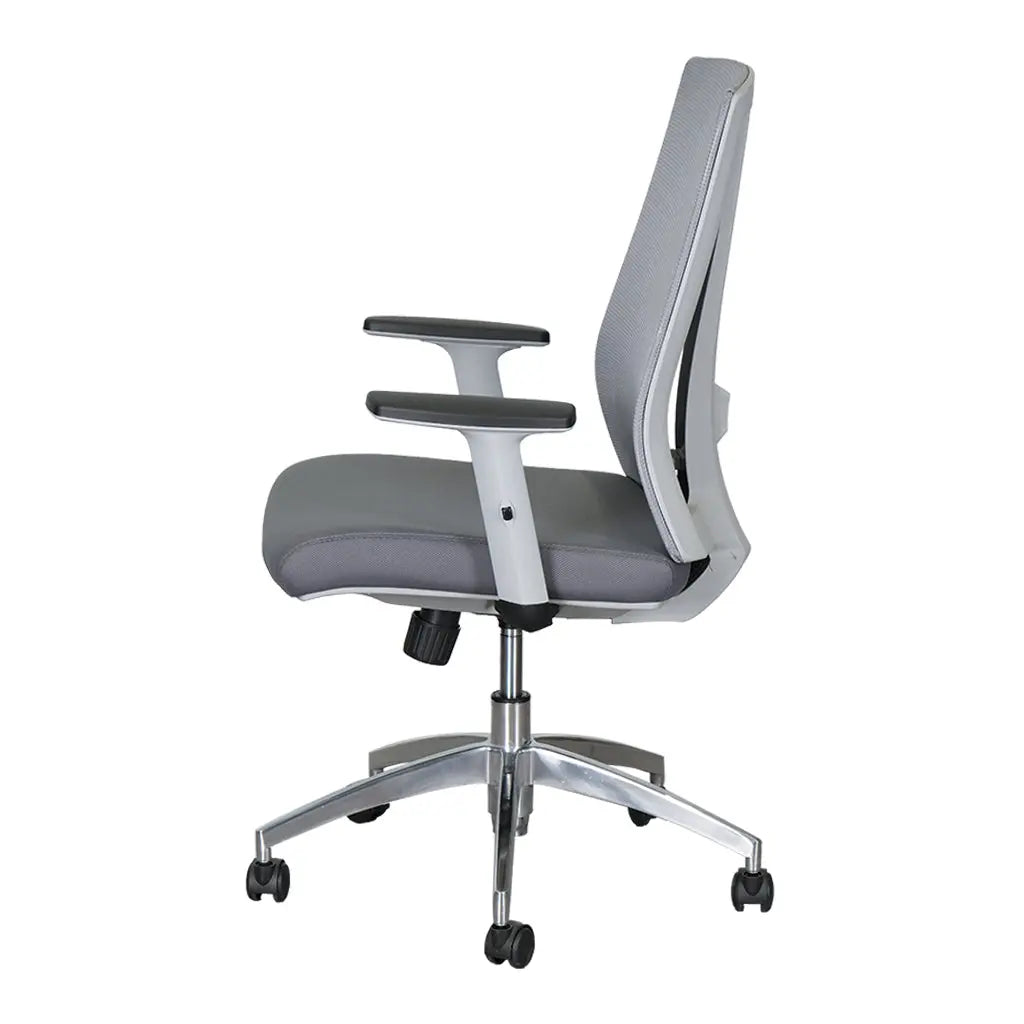 Huimei EX-912 Mid Back Mesh Office Chair with Adjustable Armrests – Grey Huimei Furniture
