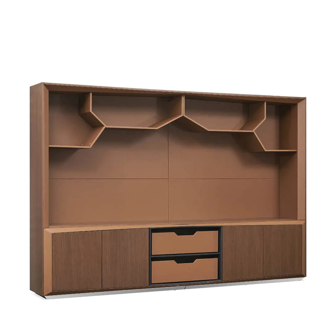 H-02-B Series Office Cabinet Brown Color Huimei Furniture