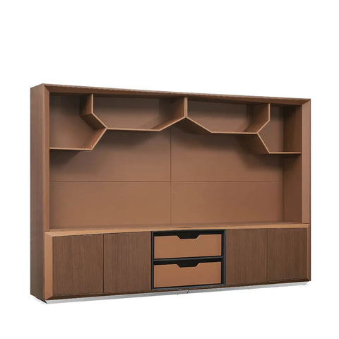 H-02-B Series Office Cabinet Brown Color Huimei Furniture