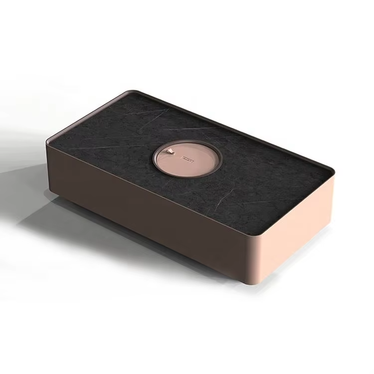 JY01-T03-T Luxury Coffee Table with Marble Top & Built-in Wireless Charger – 150 × 80 cm