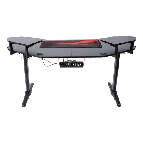 Huimei Electric Height Adjustable Gaming Table with Mat, Cup Holder, and LED Lighting Huimei Furniture
