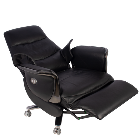 YS-2515-A Genuine Leather Executive Reclining Office Chair with Massage