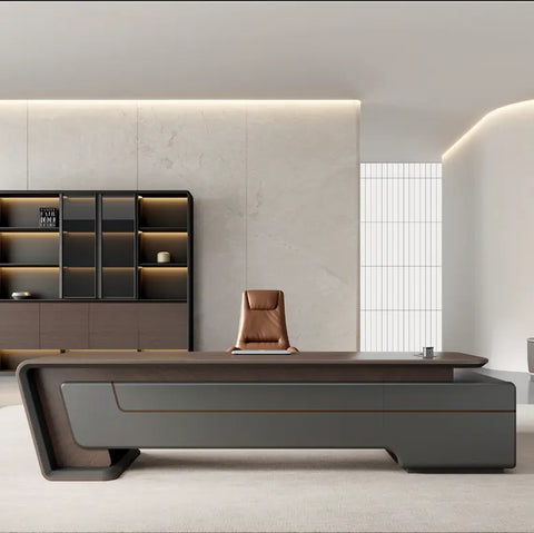 Huimei Executive Desk – Luxury Modern CEO Office Table 320 & 280 CM Huimei Furniture