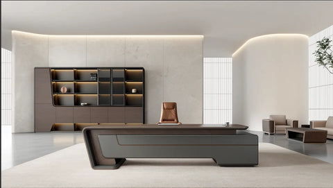 Huimei HT-320-C Executive Cabinet – Luxury Modern Office Storage Unit (320 × 210 cm) Huimei Furniture