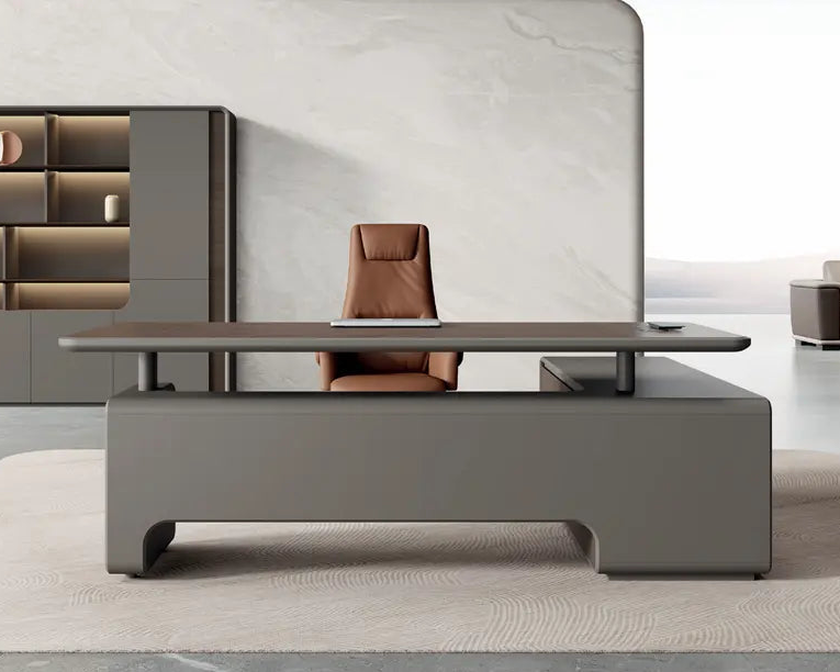Huimei HZ-2-240 Executive Smart Desk – Modern Height-Adjustable CEO Table (240 × 198 × 75 cm) Huimei Furniture