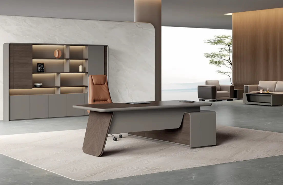 Huimei HZ-240-1 Executive Desk – Modern Director Table (240 × 185 cm) Huimei Furniture