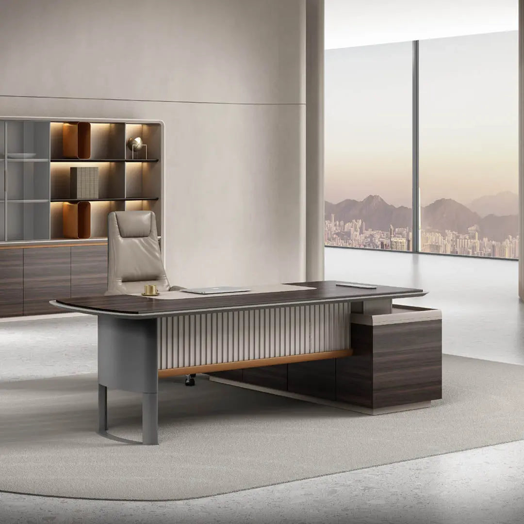 Huimei Executive Office Table LX-240 Brown Color Huimei Furniture