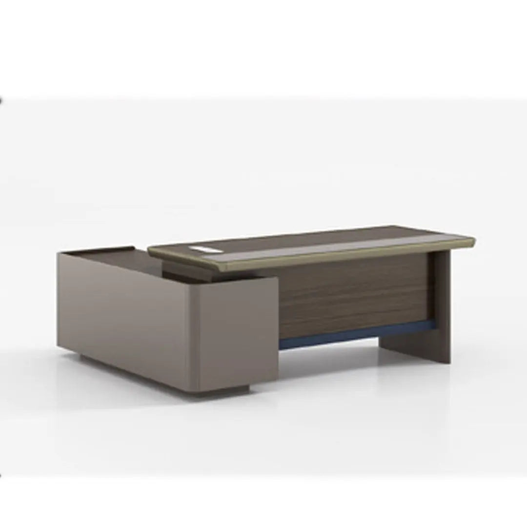 Huimei Executive L-Shaped Office Table – Brown Huimei Furniture