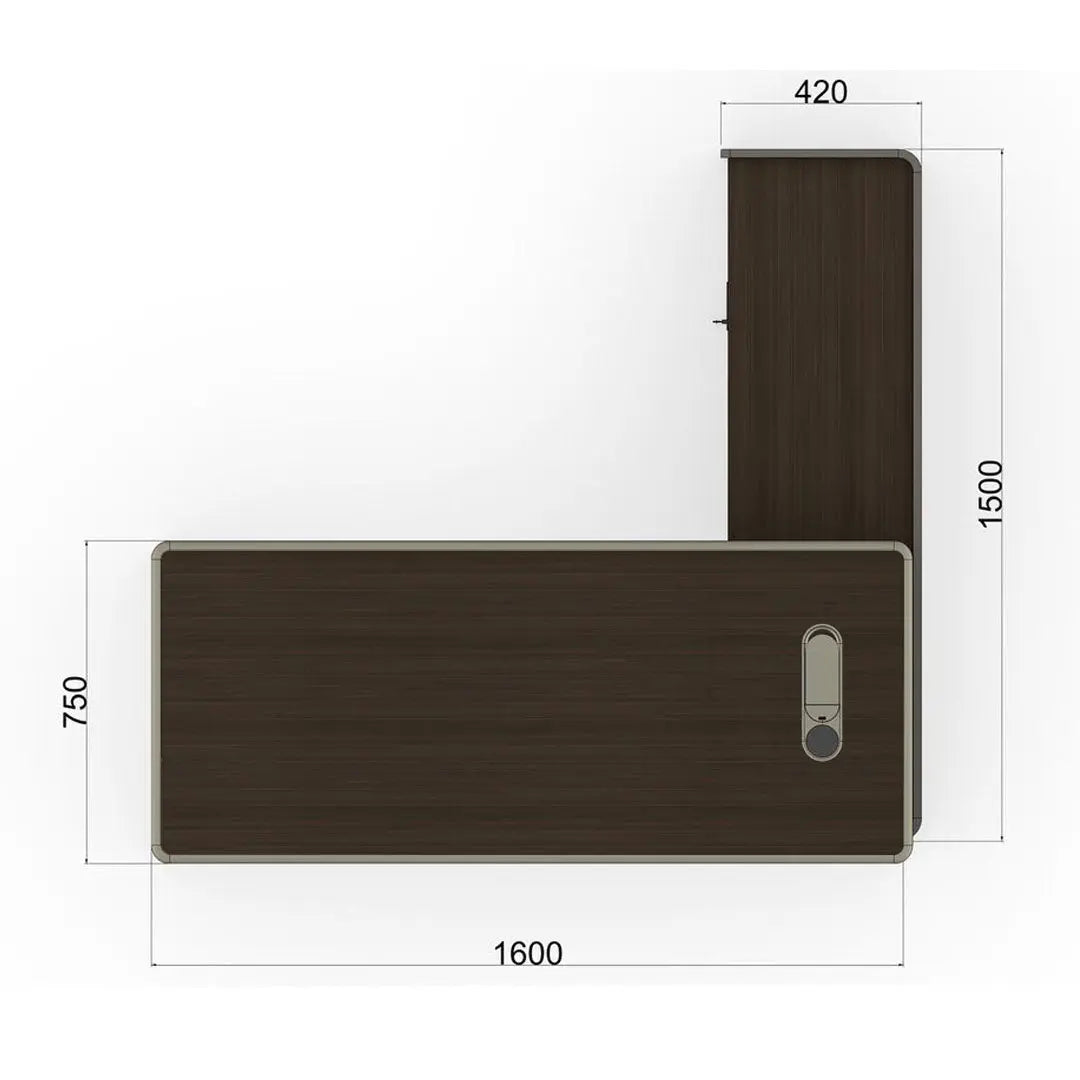 Huimei Executive Office Table, Brown, SB-1401 / SB-1601 Huimei Furniture