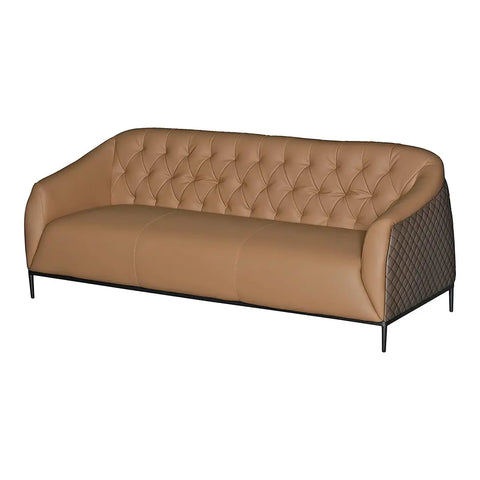 Huimei SF-231 PU Leather Office Sofa Set – 3+1+1, Brown Huimei Furniture