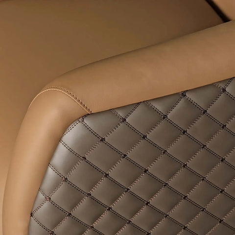 Huimei SF-231 PU Leather Office Sofa Set – 3+1+1, Brown Huimei Furniture