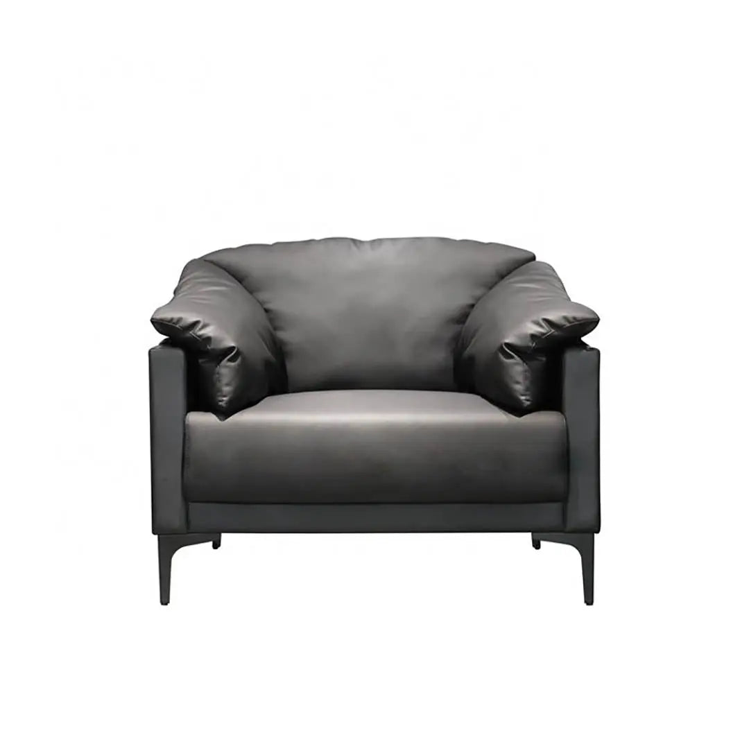 Huimei SF-237 Modern Office Sofa – PU Leather, Black Huimei Furniture