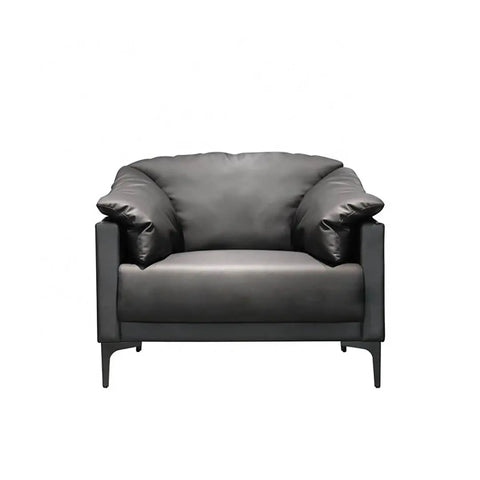 Huimei SF-237 Modern Office Sofa – PU Leather, Black Huimei Furniture