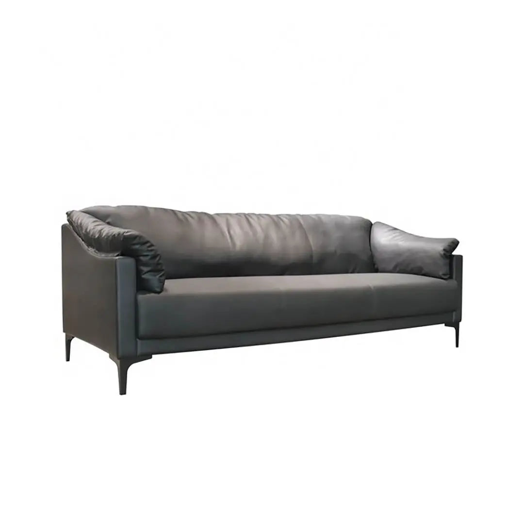 Huimei SF-237 Modern Office Sofa – PU Leather, Black Huimei Furniture