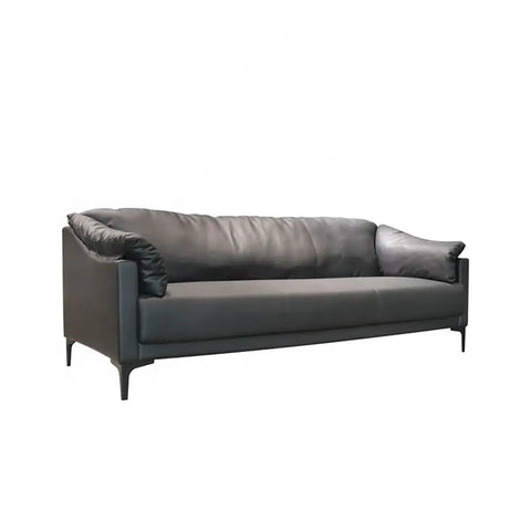 Huimei SF-237 Modern Office Sofa – PU Leather, Black Huimei Furniture