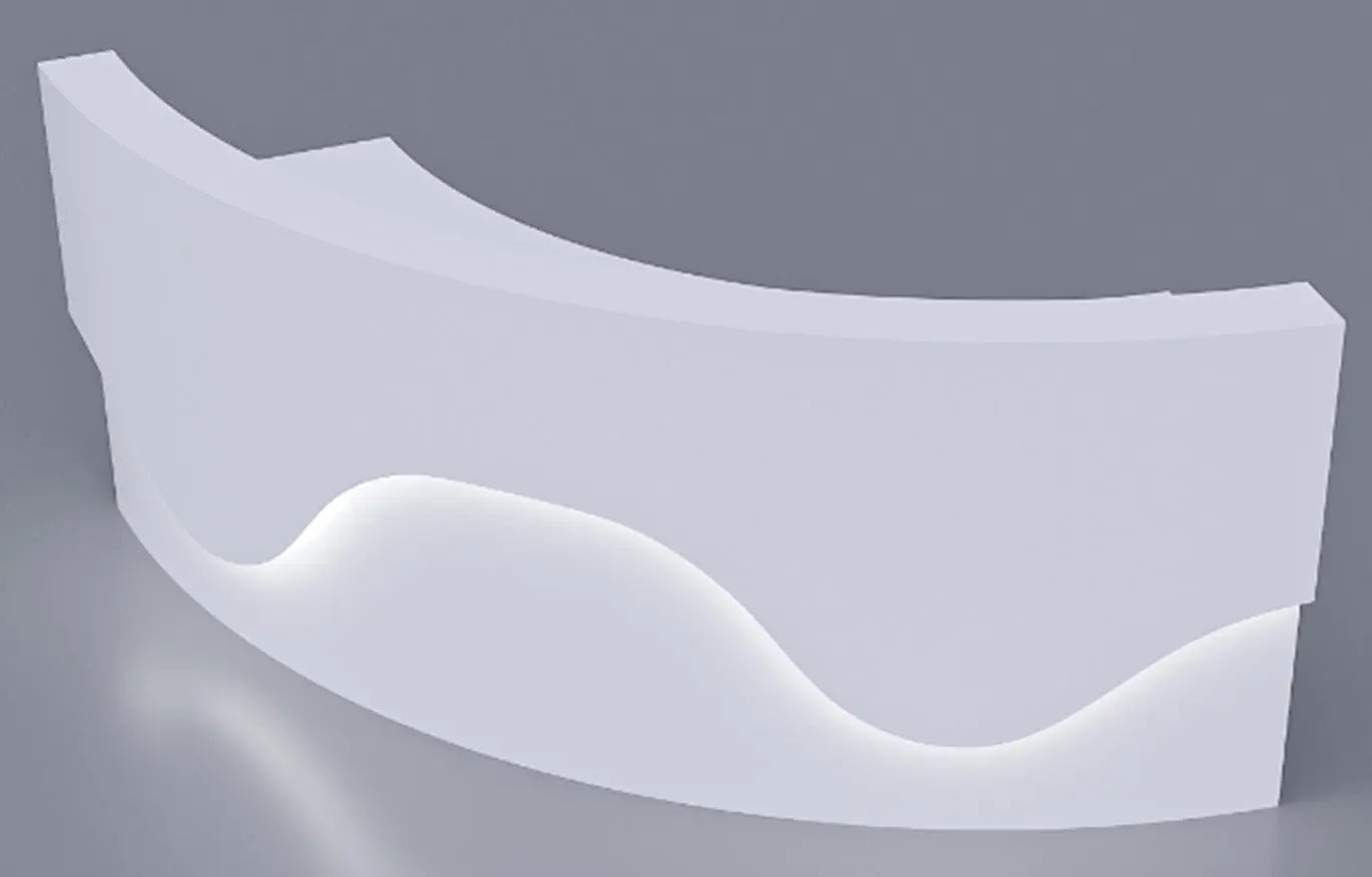 Huimei Modern Curved Reception Desk with LED Lighting Huimei Furniture