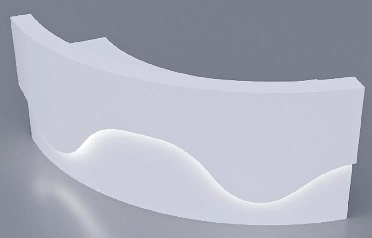 Huimei Modern Curved Reception Desk with LED Lighting Huimei Furniture