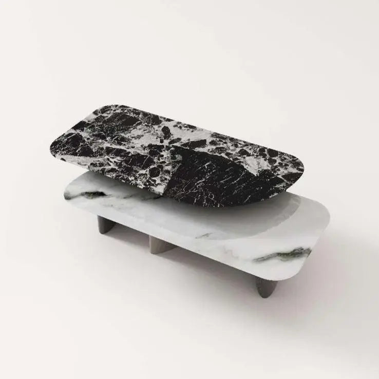 Huimei Modern Marble Coffee Table – Double Layer Design Huimei Furniture