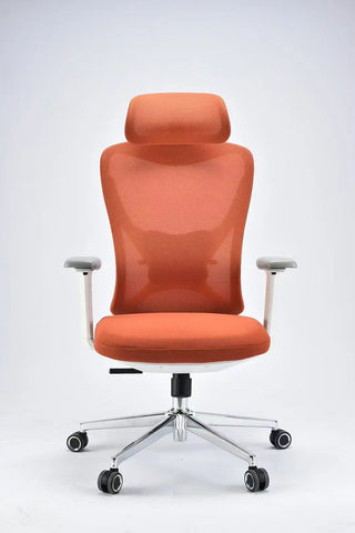 Humei 836-A Ergonomic Mesh High-Back Office Chair with Headrest – Orange Huimei Furniture