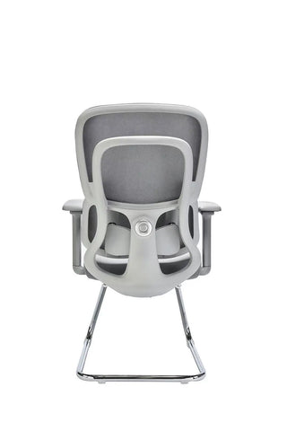 Humei 837-C Ergonomic Mesh Visitor Chair with Lumbar Support – White Frame Huimei Furniture