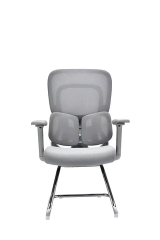 Humei 837-C Ergonomic Mesh Visitor Chair with Lumbar Support – White Frame Huimei Furniture