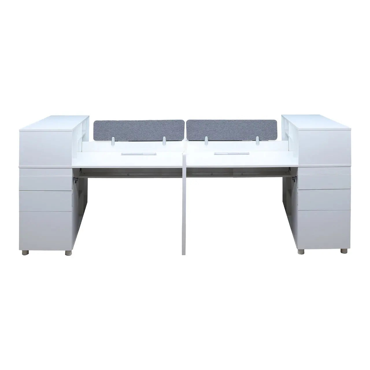 Huimei White Office Workstation with Storage Drawers Huimei Furniture