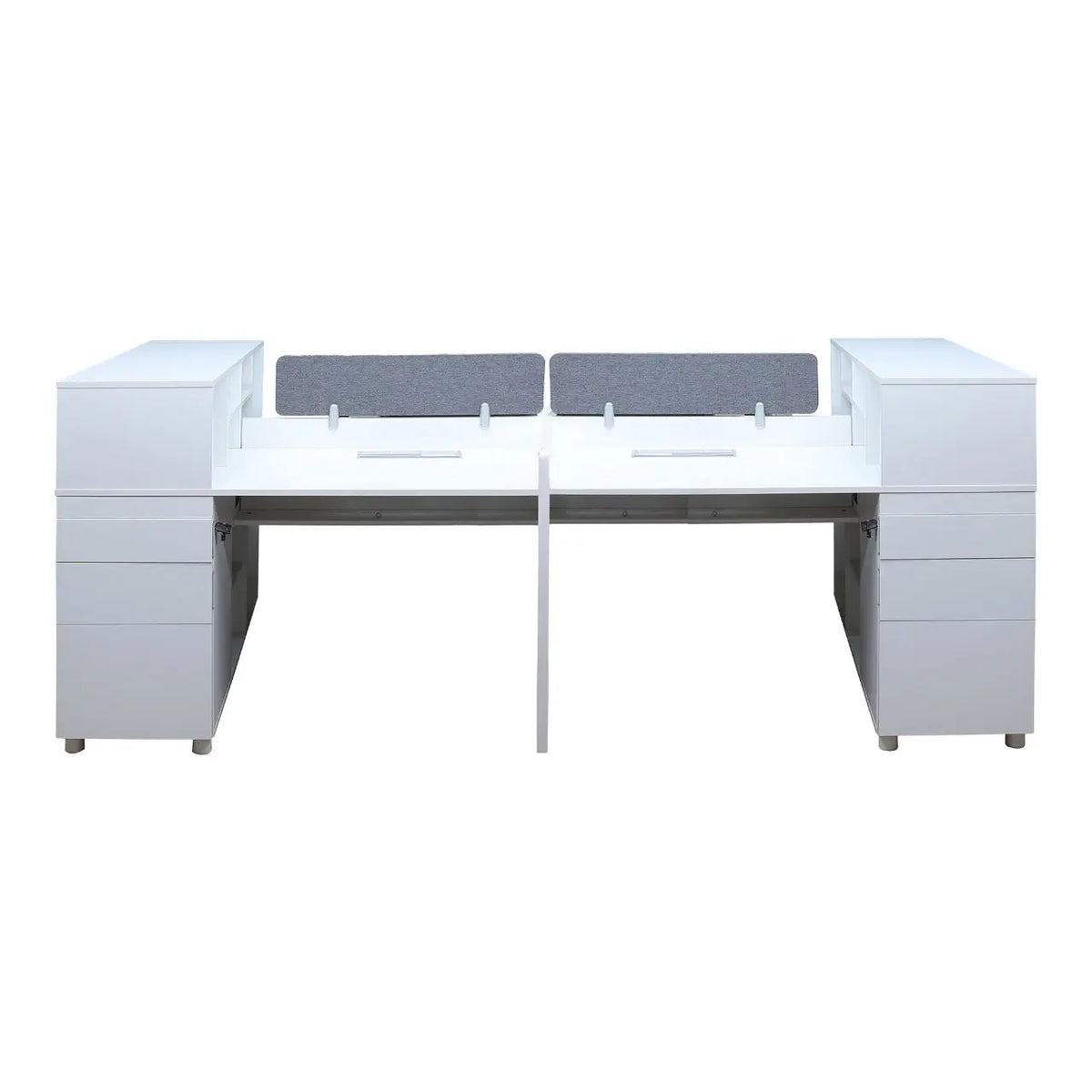 Huimei White Office Workstation with Storage Drawers Huimei Furniture