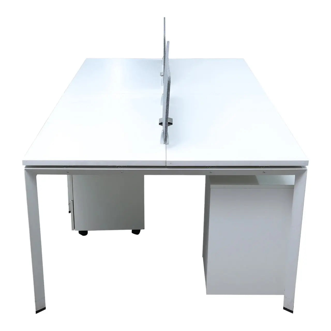 Huimei White Office Workstation with Movable Drawer Huimei Furniture