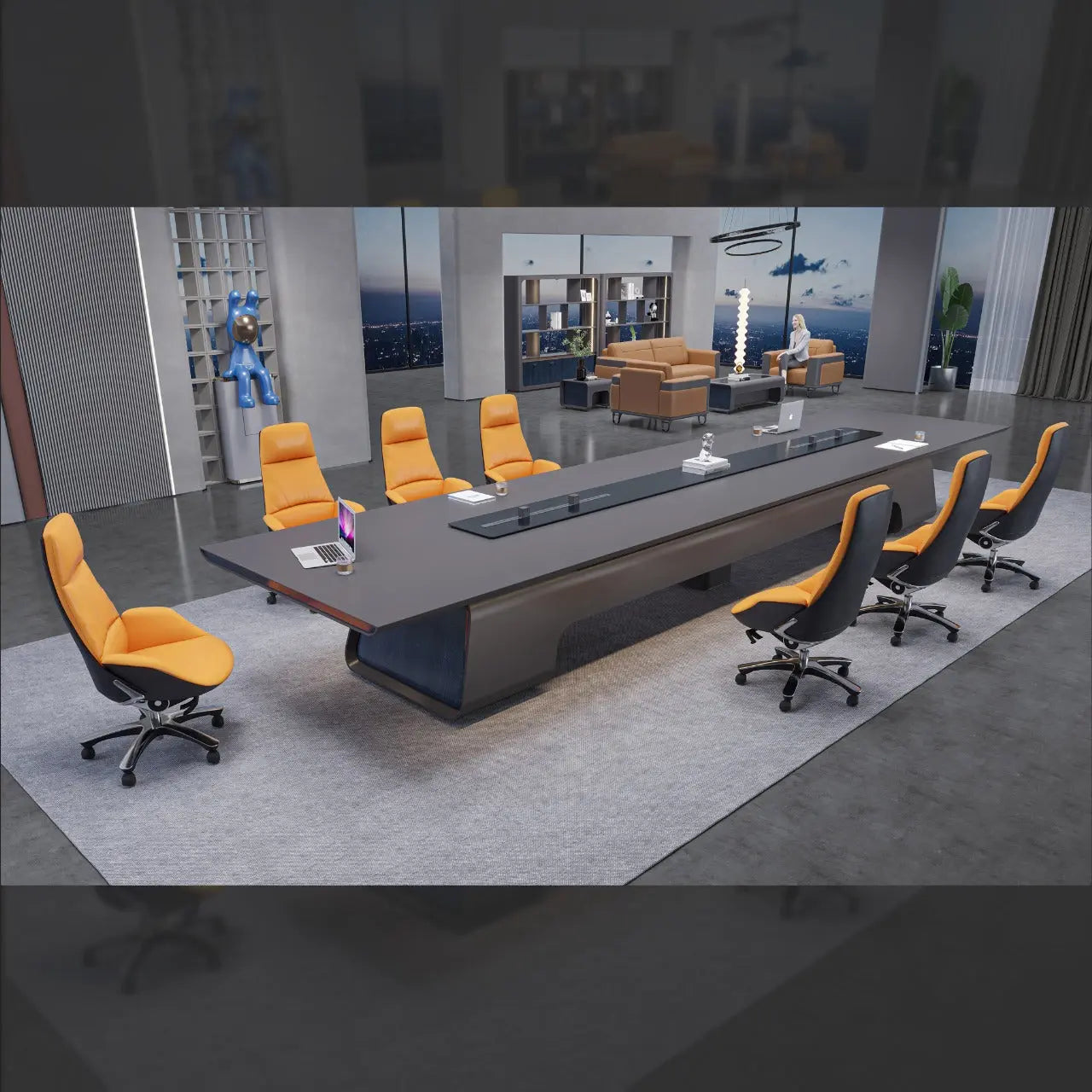 Huimei Office Meeting Table – Grey Color Huimei Furniture