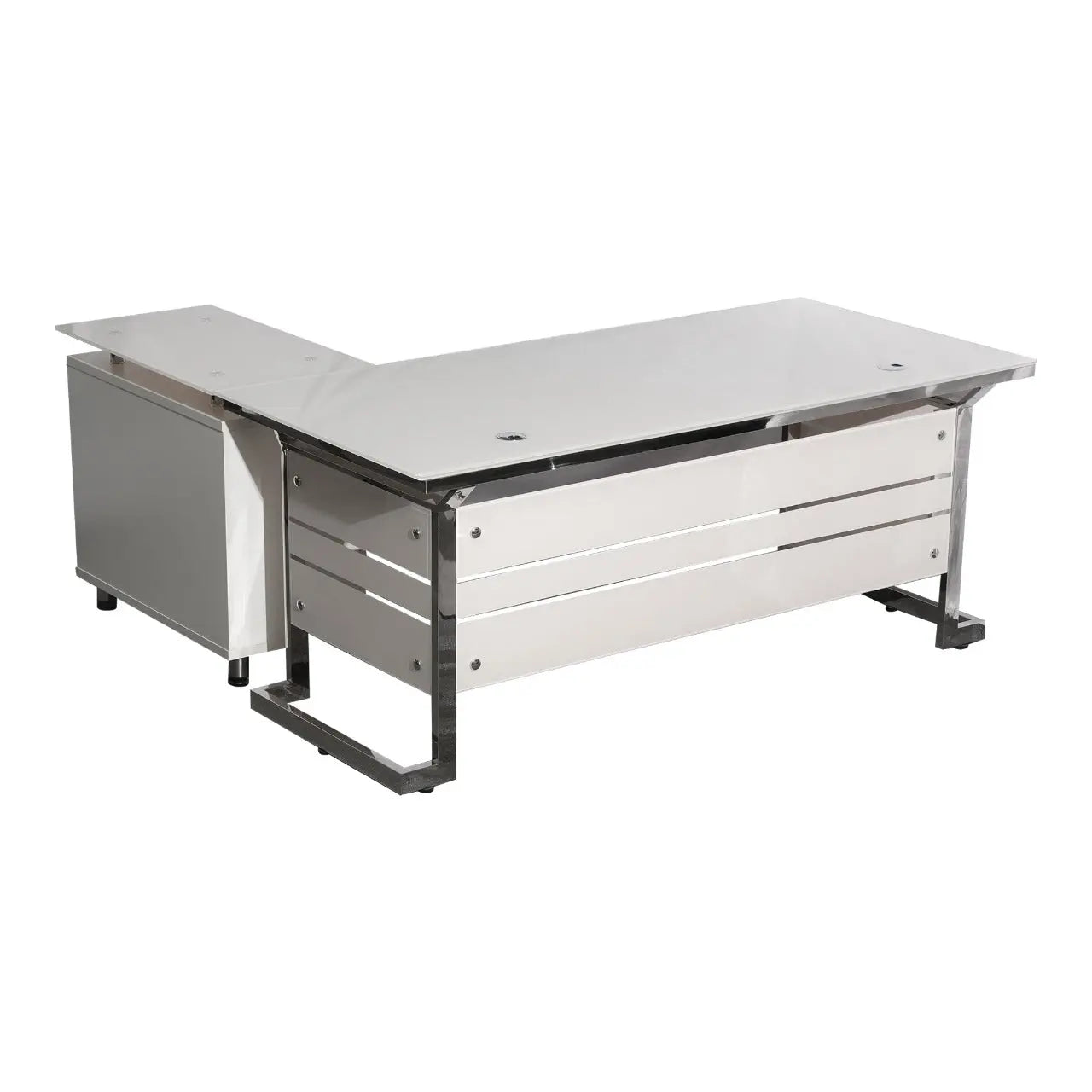Huimei Executive Office Table – Glossy White Color Huimei Furniture