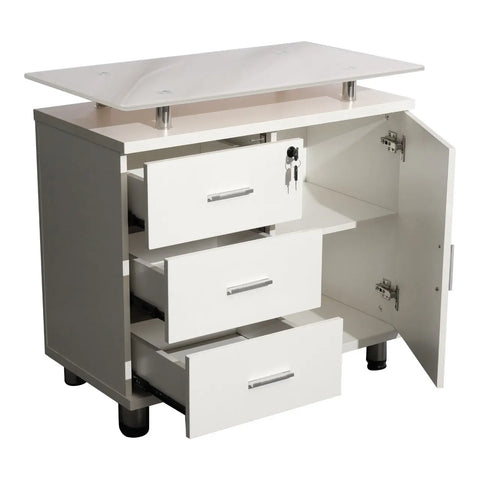 Huimei Executive Office Table – Glossy White Color Huimei Furniture