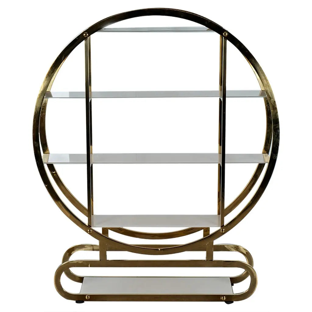 Huimei Golden Display Stand with Tempered Glass Shelves Huimei Furniture