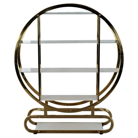 Huimei Golden Display Stand with Tempered Glass Shelves Huimei Furniture