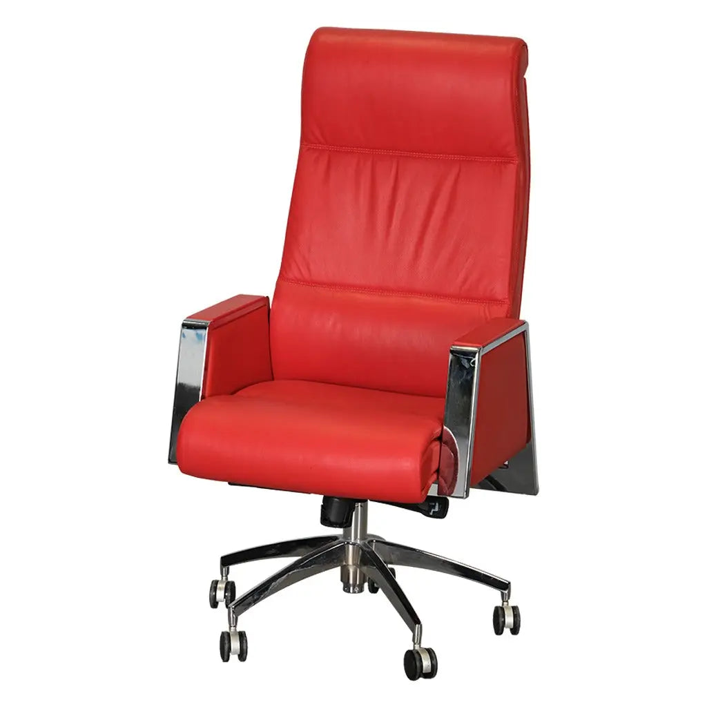 Huimei Red High Back Executive Office Chair – PU Leather Finish Huimei Furniture