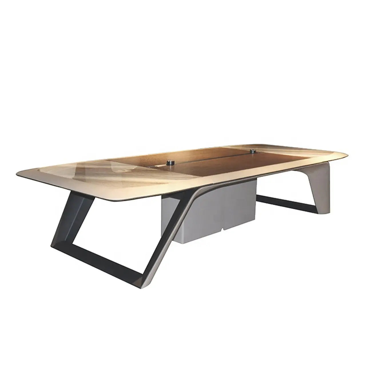 Huimei Executive Office Meeting Table – Grey Veneer Finish Huimei Furniture