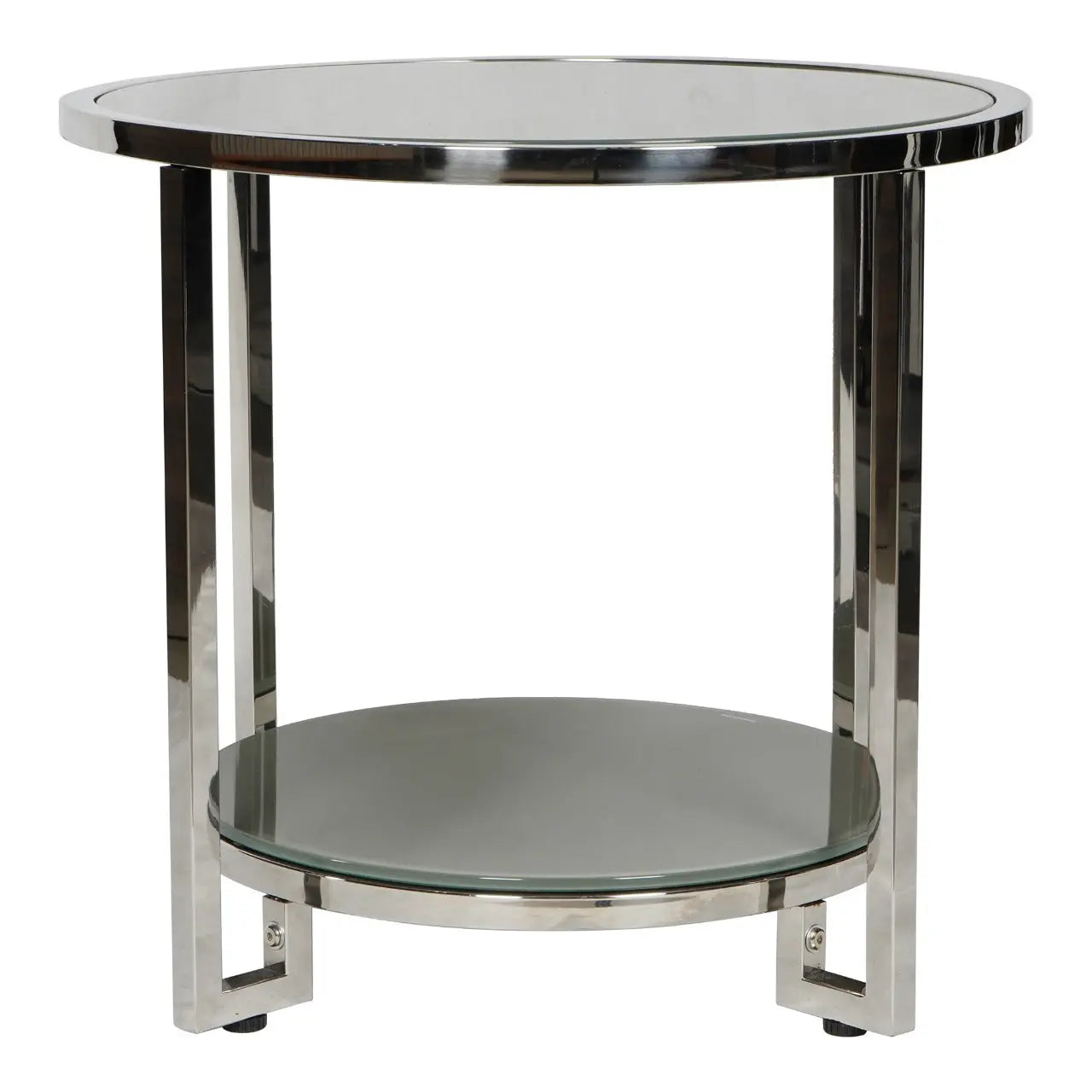 Huimei Glass Coffee Table with Tempered Glass Top and Stainless Steel Base – Grey/Silver Color Huimei Furniture