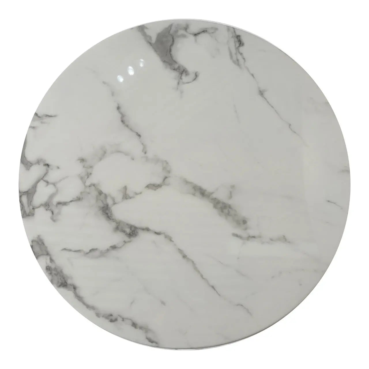 Huimei Round Marble Coffee Table with Gold Stainless Steel Base – White and Golden Color Huimei Furniture