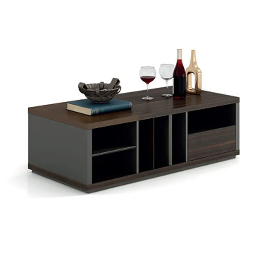 Huimei Modern Coffee Table with Storage – Dark Brown Color Huimei Furniture